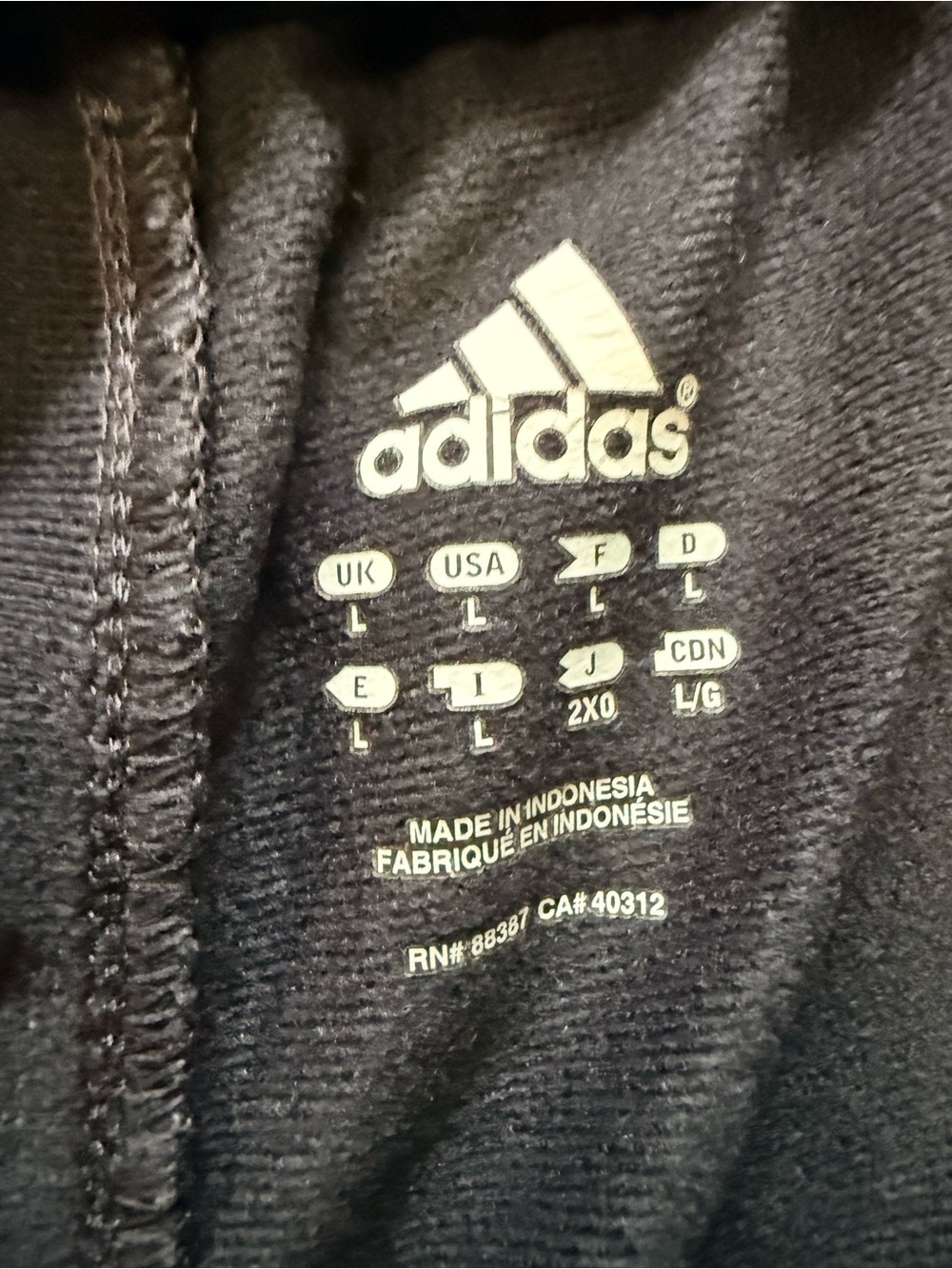 adidas Black Green 3-Stripe Track Pants Men’s Large - Picture 5 of 7